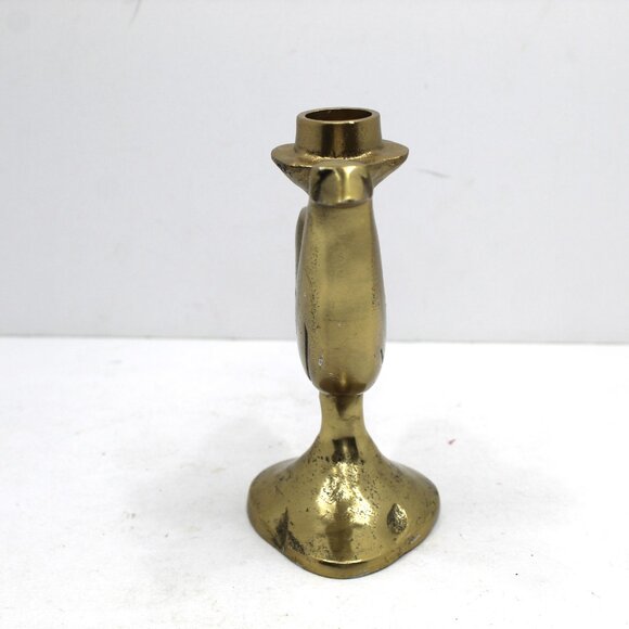 Nate Berkus Dove Bird Taper Candle Holder Gold Tone Brass 6" Tall As-Is - Picture 2 of 7